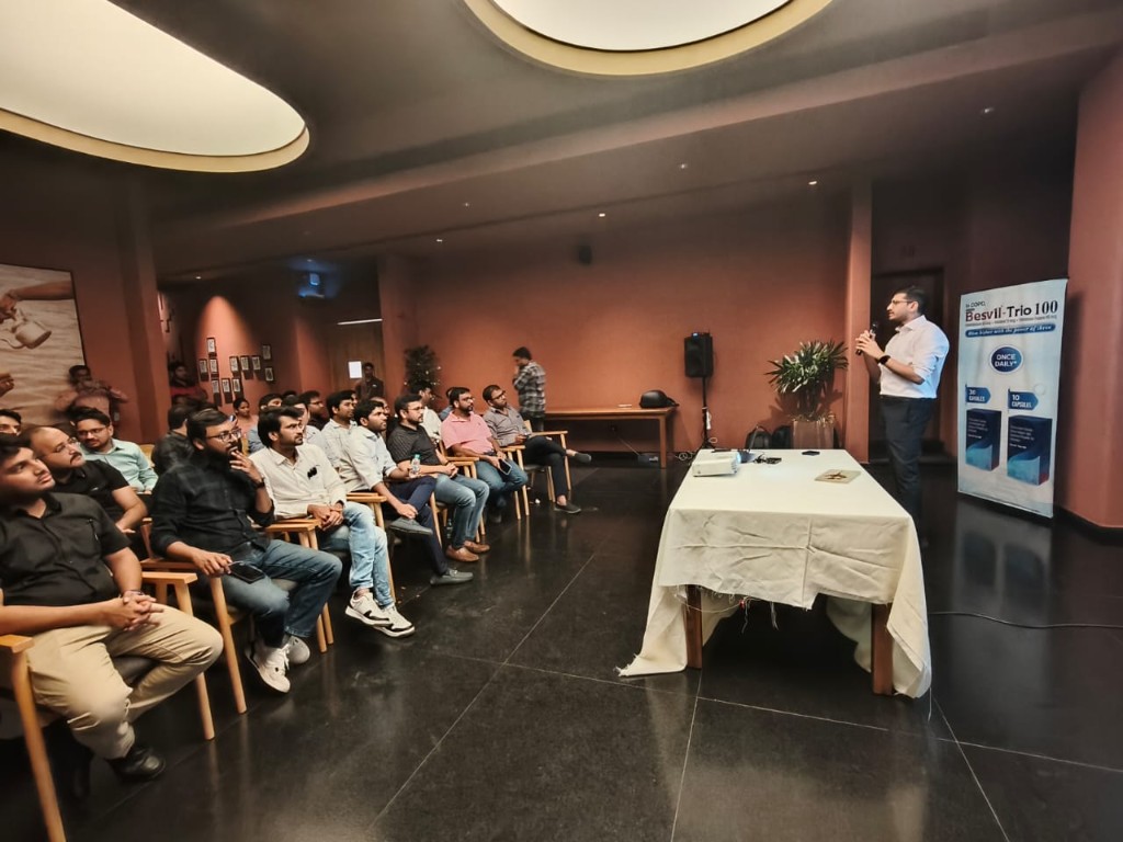Speaker addressing participants at a medical education session